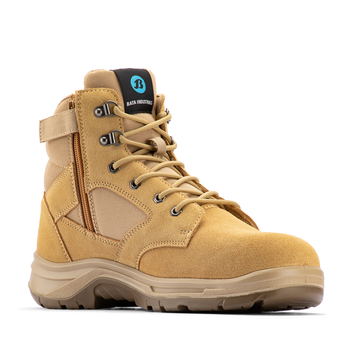 Bata Industrials Men's Wheat Bobcat Zip Side Safety Boot UK Size 5