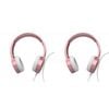 2PK Laser Wired Folding 3.5mm Aux Over-Ear Headphones - Rose Gold