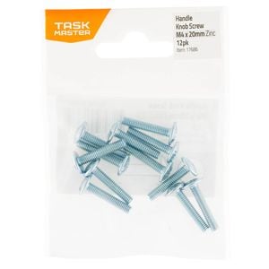 Taskmaster M4 x 20mm Zinc Plated Knob & Handle Bolt - 12 Pack