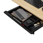 Oikiture Under Desk Drawer Sliding Storage Organizer Black