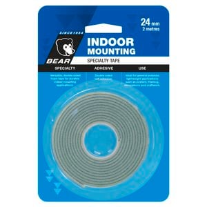 Bear 24mm x 2m White Indoor Mounting Tape