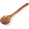 Catzon Pasta Spoon with Teeth Acacia Wood Spaghettis Server for Cooking