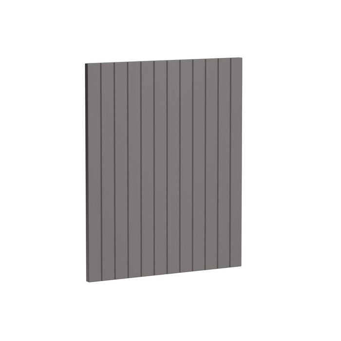 Kaboodle 600mm Smoked Grey V-Groove Cabinet Door