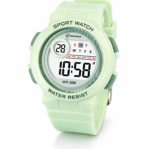 Kids Digital Sport Watch 30m Waterproof Wristwatch Stopwatch  Light Green