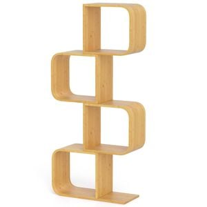 Costway 4-tier Bamboo Bookshelf
