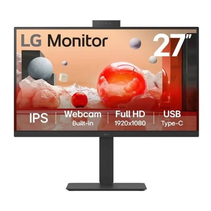 Lg 27ba850-b 27" Fhd Ips 100hz Usb-c Height Adjustable Monitor