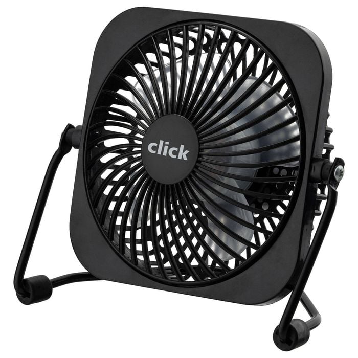 Click 10cm Black USB Desk Fan