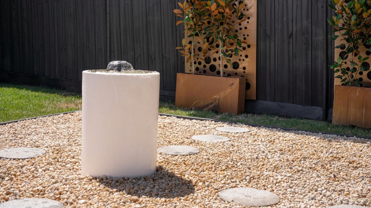 water feature in an outdoor space