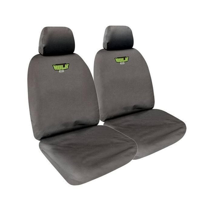 Hulk Mitsubishi Triton MQ Waterproof Front Vehicle Seat Covers Grey