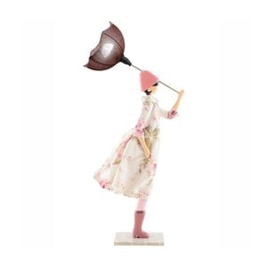 Skitso Paeonia Girl Doll Figure With Brown Umbrella Vintage Decorative Lamp