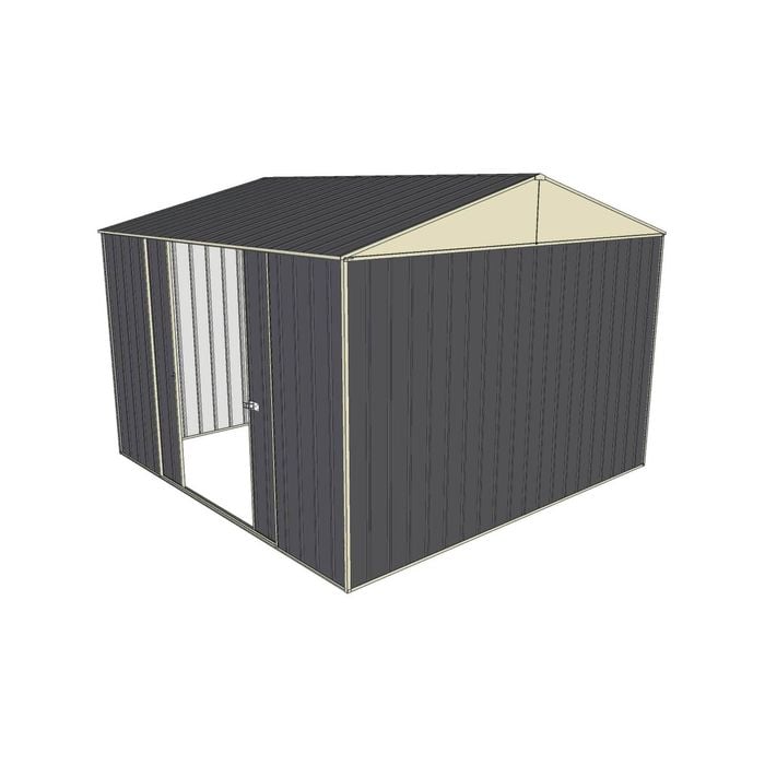 Build-a-Shed 3.0 x 3.0 x 2.3m Gable Double Sliding Side Door Shed - Grey