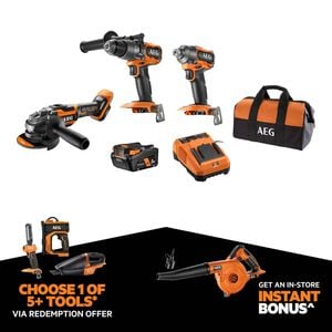 AEG 18V Brushless 3-Piece 5.0Ah Force Kit