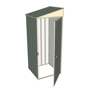 Build-a-Shed 0.8 x 0.8 x 2m Skillion Single Hinged Door Shed - Green