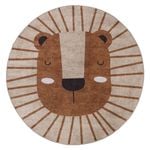 MaxFind 120cm Kids Washable Round Leo Rug