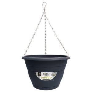 Northcote Pottery 25 x 25 x 25cm Graphite Villa Hanging Basket