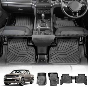 3D Floor Mats for Volkswagen Amarok Dual Cab 2009-2023 Customized All Weather Liners Door Sill