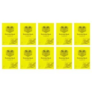 10x Spirax P115 Protective Pp Cover Exercise Book A4 64 Pages 9mm Dotted Yellow