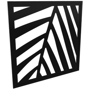 ProtectorAl 300 - 940 x 300 - 940mm Black Palm Framed Composite Decorative Panel