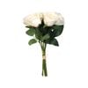 30cm White Rose Posy Artificial Flower - White
