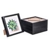Nicola Spring 5 Piece 8 x 8 3D Shadow Box Photo Frame Set - Craft Display Picture Frame with 6 x 6 Mount - Black