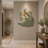 Gorgeous Large Peacock Wall Clock