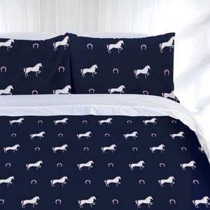 Just Home Just Home Horse Shoe Quilt Cover Set Double