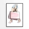 Luxury Pink Heels Fashion   Print 100% Australian Made 90 x 120cm   (Poster)