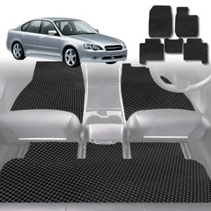 6D Diamond Car Floor Mats for Subaru Liberty 2015-2020-Full Set-Black-Outback GT