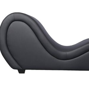 Kama Yoga Chaise Tantra Black PU Leather
