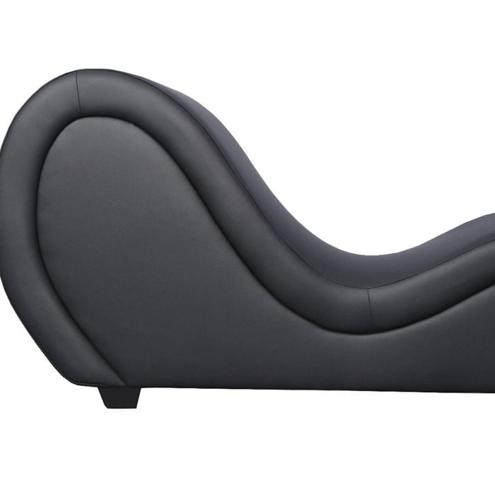Kama Yoga Chaise Tantra Black PU Leather