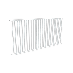 ProtectorAl 2400 x 1200mm Pearl White Flat Top Pool Fence Panel