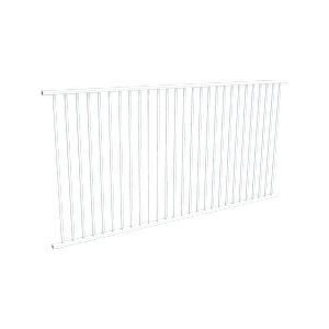 ProtectorAl 2400 x 1200mm Pearl White Flat Top Pool Fence Panel