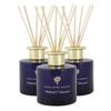 Reed Diffusers - 200ml - Patchouli & Rosewood - Pack of 3 - Sweet Creamy Fragrance with 8 Reeds Each Long Lasting