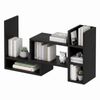 Advwin 3-tier Desk Bookshelf with Locking Bolts Space Saving Storage Shelf Black