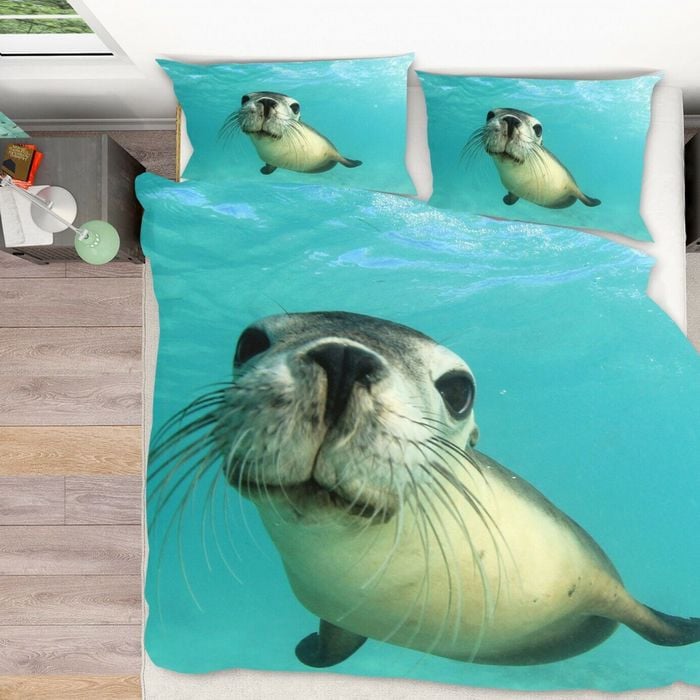3D Cute Sea Lion 291 Bed Pillowcases Quilt King Size