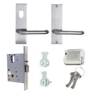 MNC Mortice Lock and Handle Kit - Storeroom Lock (Non Handed)