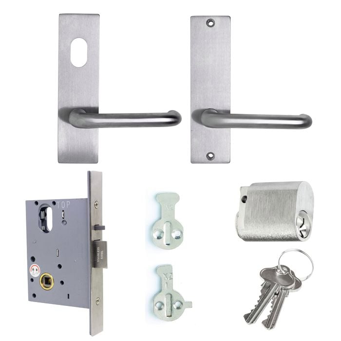 MNC Mortice Lock and Handle Kit - Storeroom Lock (Non Handed)