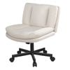 Alfordson Armless Office Chair Fabric Beige
