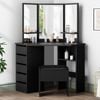 Alfordson Dressing Table Stool Set Black