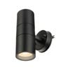 Brilliant Black Tate Exterior Up / Down DIY Wall Light 