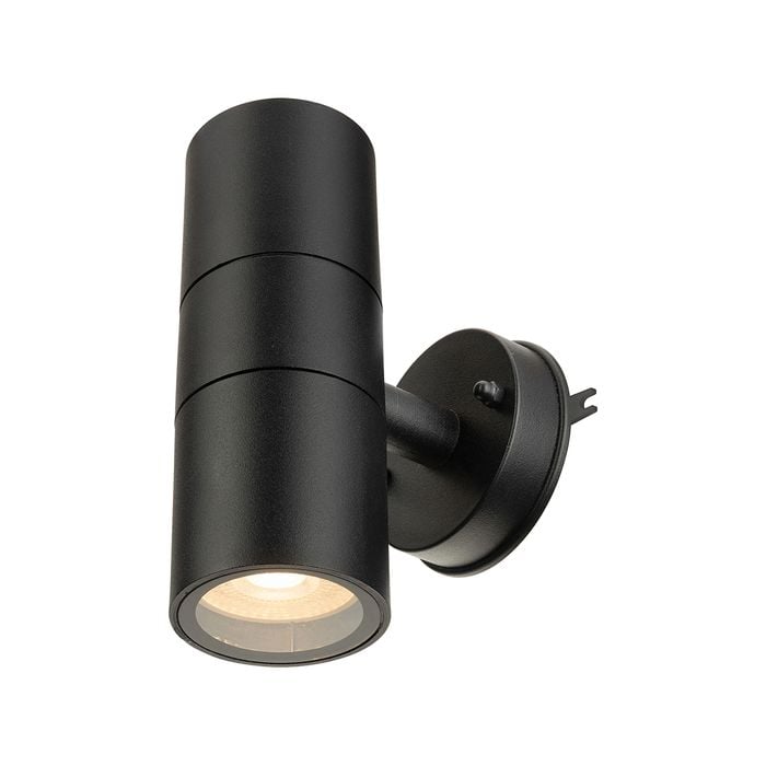 Brilliant Black Tate Exterior Up / Down DIY Wall Light 