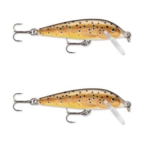 2x Rapala 9cm Countdown Sinking Hardbody Balsa Fishing Lures - Brown Trout