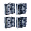 4pk Cdsi Essential Box Cushion Stripe Recycled Cotton Polyester Blue 40x40x8cm