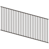 ProtectorAl 1201-2400W x 1200H Satin Black Flat Top Square Picket Pool Fence Panel Raked Up to 15º - Black