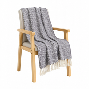 Soga Grey Throw Blanket 127x170cm Soft Polyester Cozy Sofa Bed
