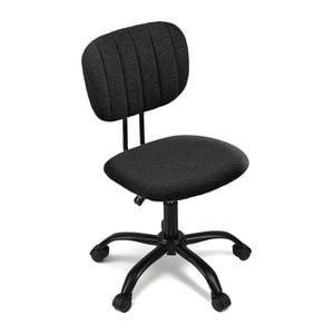 Artiss Armless Office Chair Swivel Home Office Desk Chair Fabric, Black