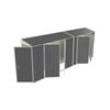 Build-a-Shed 0.8 x 5.2 x 2.0m Tunnel Shed Tunnel Hinged Door Plus Double Hinged Side Doors - Grey