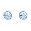 2x Paws & Claws Wire Ball & Mouse Catnip Toy Blue 6cm