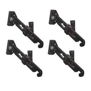 Yale Black Aluminium Securistay Window Stay - 4 Pack