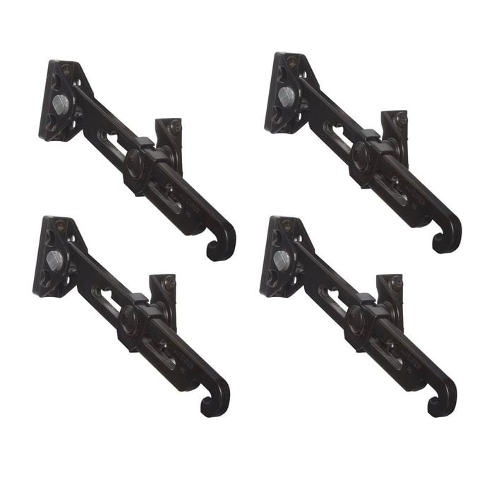 Yale Black Aluminium Securistay Window Stay - 4 Pack